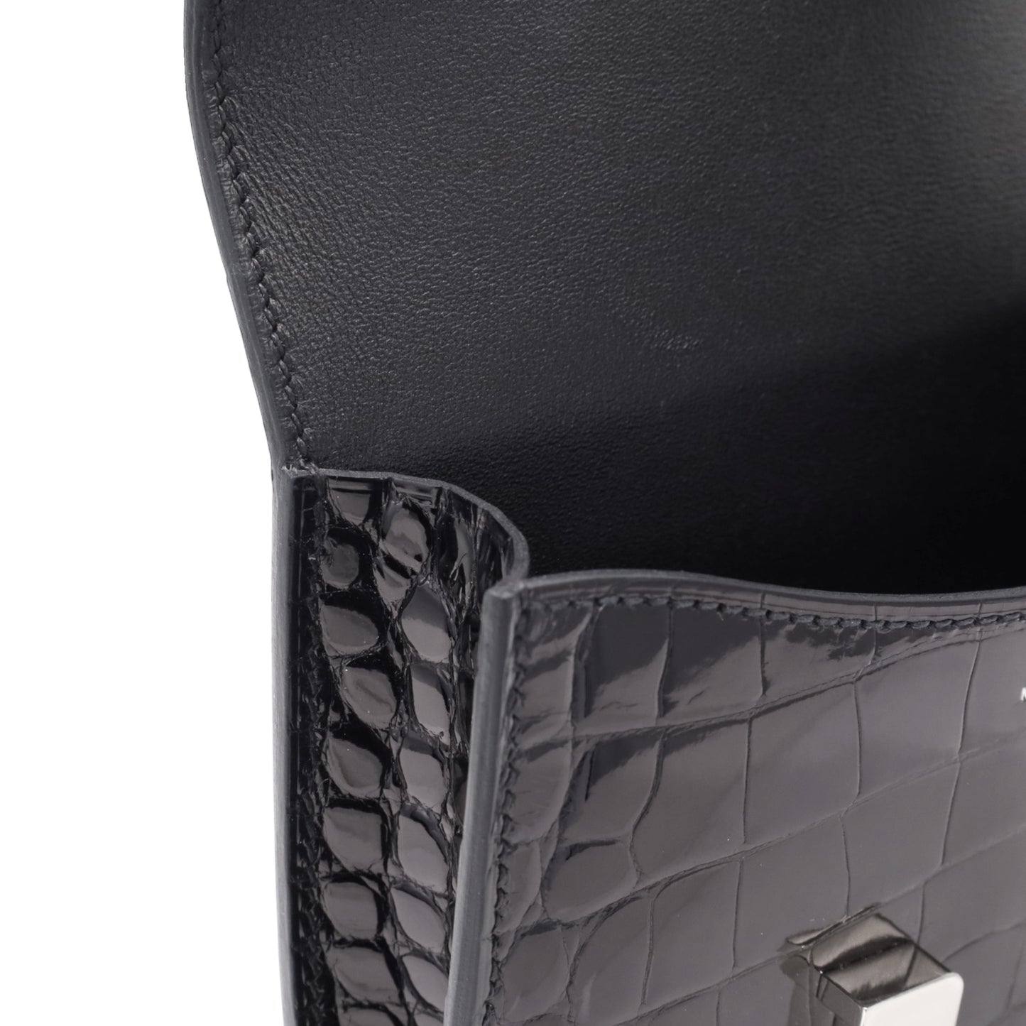 コンスタンススリム　アリゲーター　ブラック　SS　B刻印