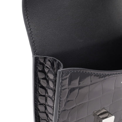 コンスタンススリム　アリゲーター　ブラック　SS　B刻印