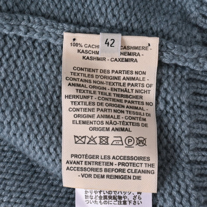 カーディガン　カシミヤ　ブルー　42