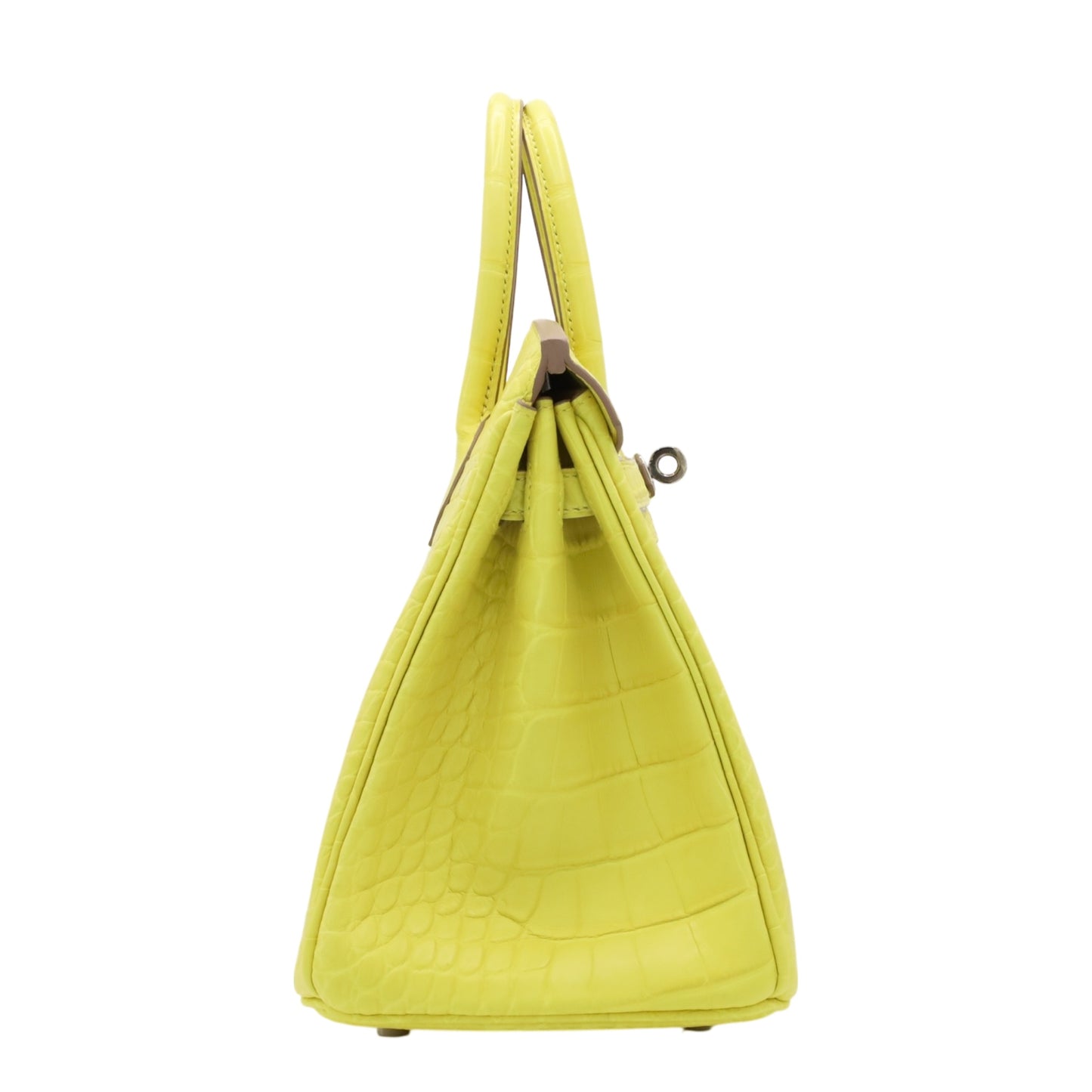 Birkin 25 Alligator Matte Lime SS WStamp