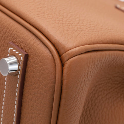Birkin 25 Togo Gold SS K stamp