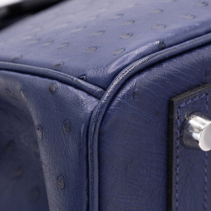 バーキン30　オーストリッチ　ブルーアイリス　SS　T刻印