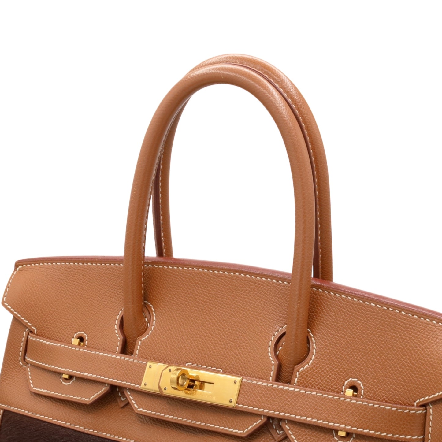 バーキン30　ヴォーエプソン　ハラコ　ゴールド　GP　□D刻印