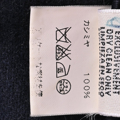 ストール付きコート　カシミヤ　ネイビー　36