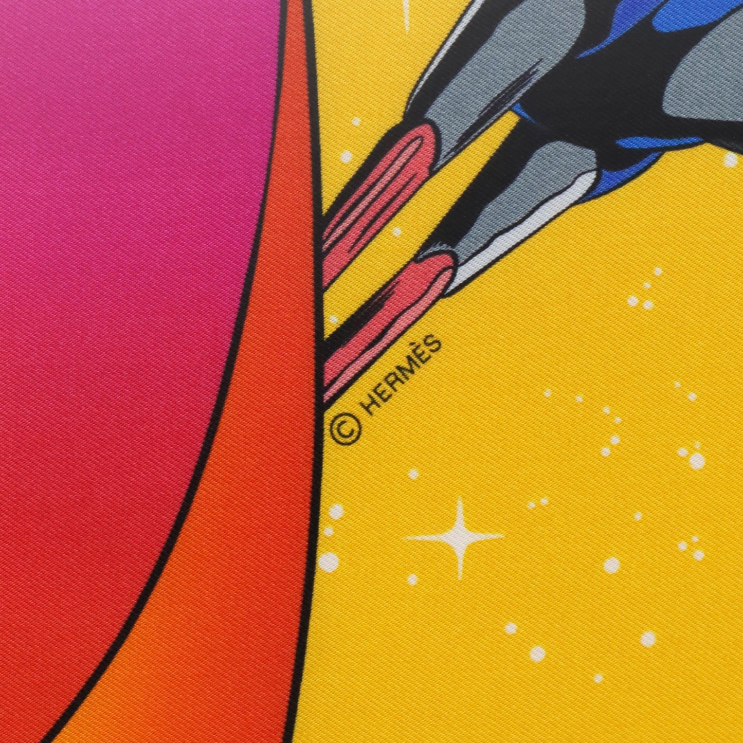 カレ90　スペースダービー　シルク　マルチカラー