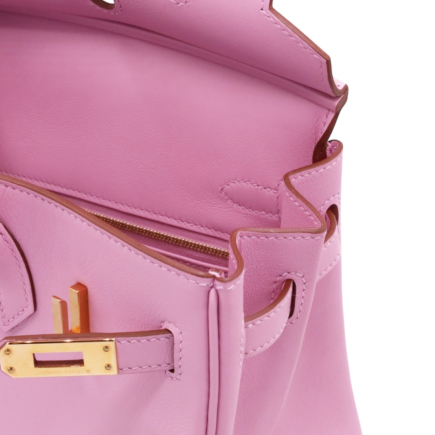 Birkin 25 Voor Swift Mauve Silvestle PG B engraved
