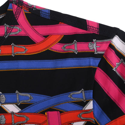 Tシャツ　コットン　マルチカラー　ブラック　38