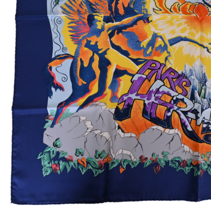 カレ90　THE ALFEE AUBE LIBRE COMME L`ANGE　シルク　マルチカラー