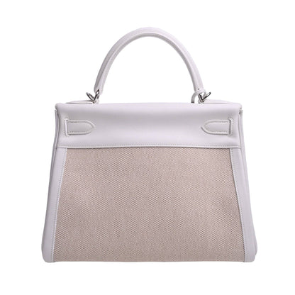 Kelly 28 Voor Swift Toile Ash White □K engraved