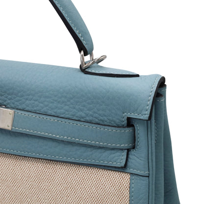 Kelly 32 Toile Ash Togo Ciel SS □M engraved