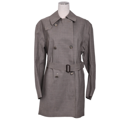 コート　マッキントッシュ　ウール　グレー　XS