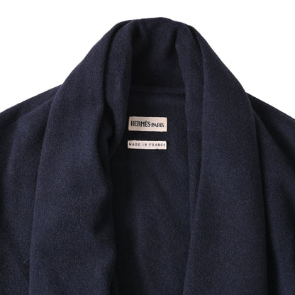 ストール付きコート　カシミヤ　ネイビー　36