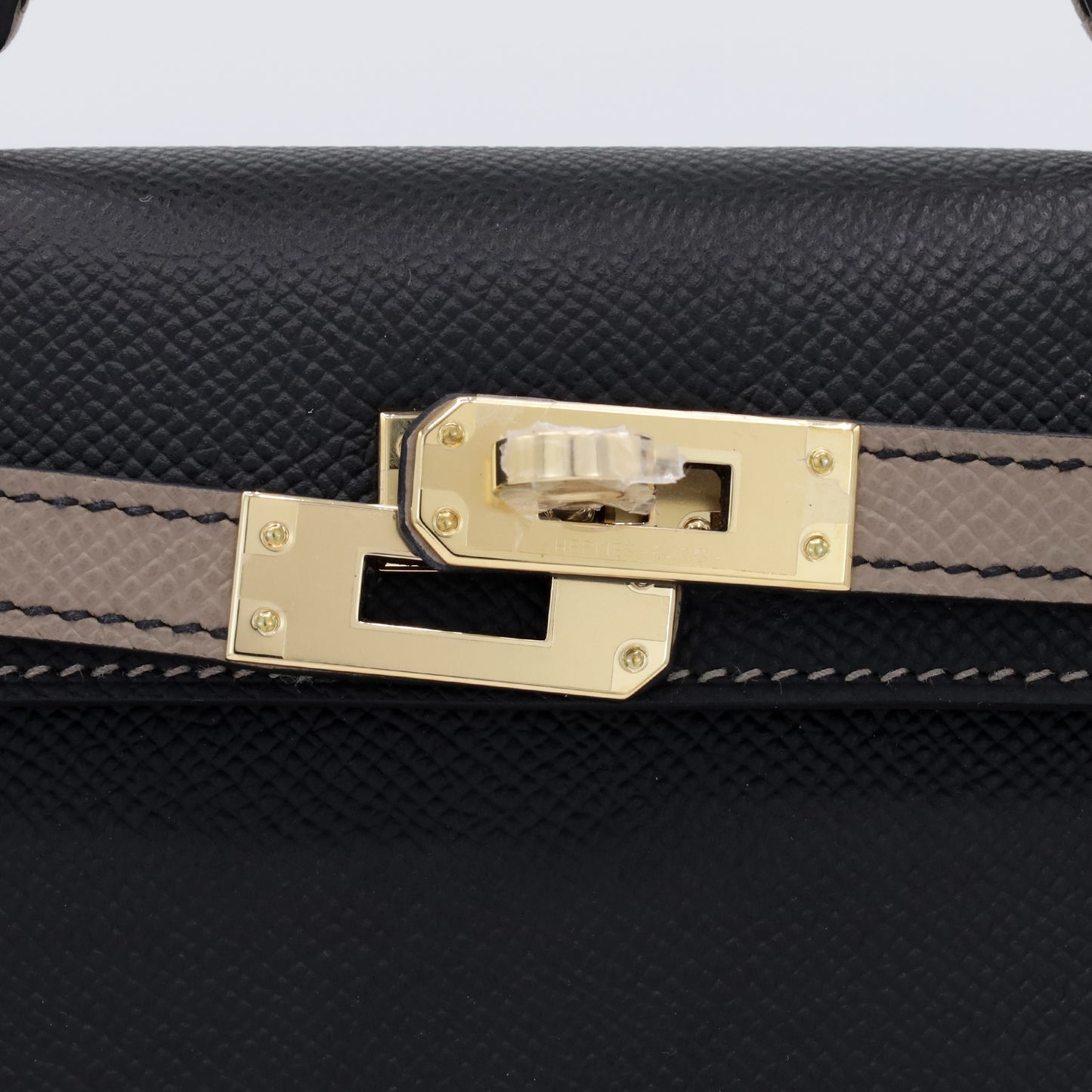 迷你凯莉包 2 个人订单 Vaux Epson 黑色 Griasphalt 香槟金色五金件 W 雕刻