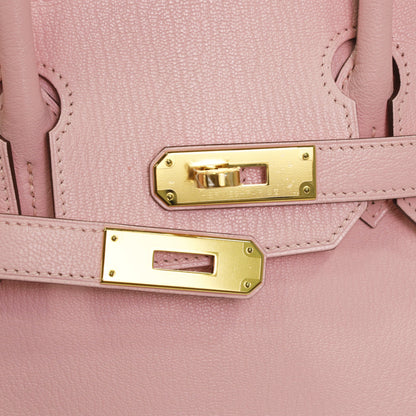 Birkin 30 Chevre Rose Sakura GP X engraved