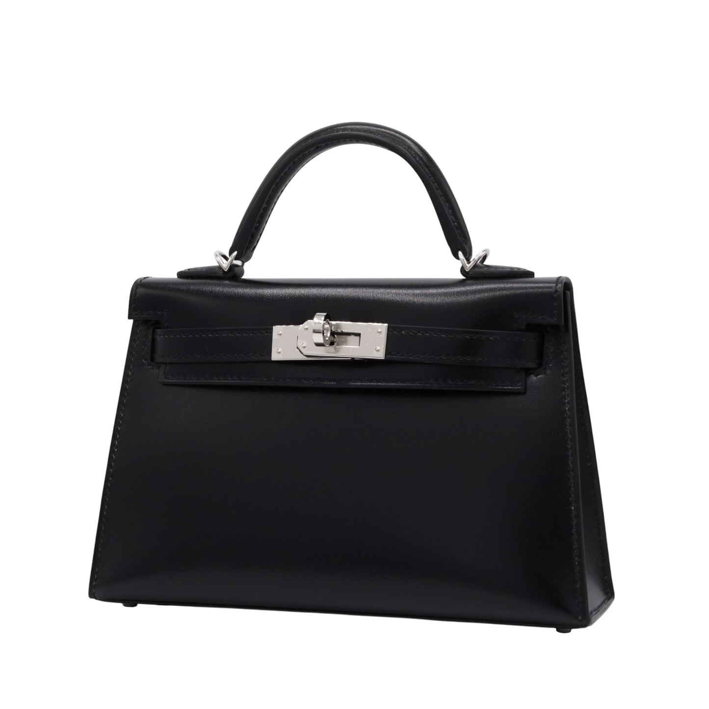 Mini Kelly 2 Box Calf Black SS K Stamp