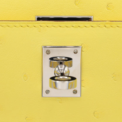 ポシェットケリー　オーストリッチ　ジョーヌシトロン　SS　K刻印