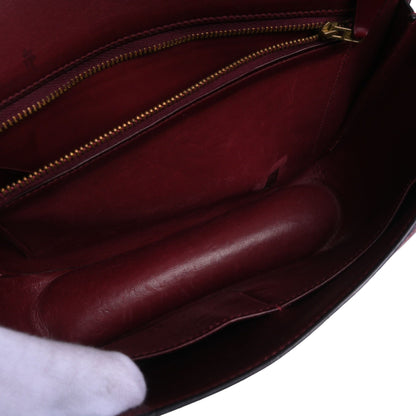 ヴィンテージショルダーバッグ　ボックスカーフ　ルージュアッシュ　GP　〇O刻印