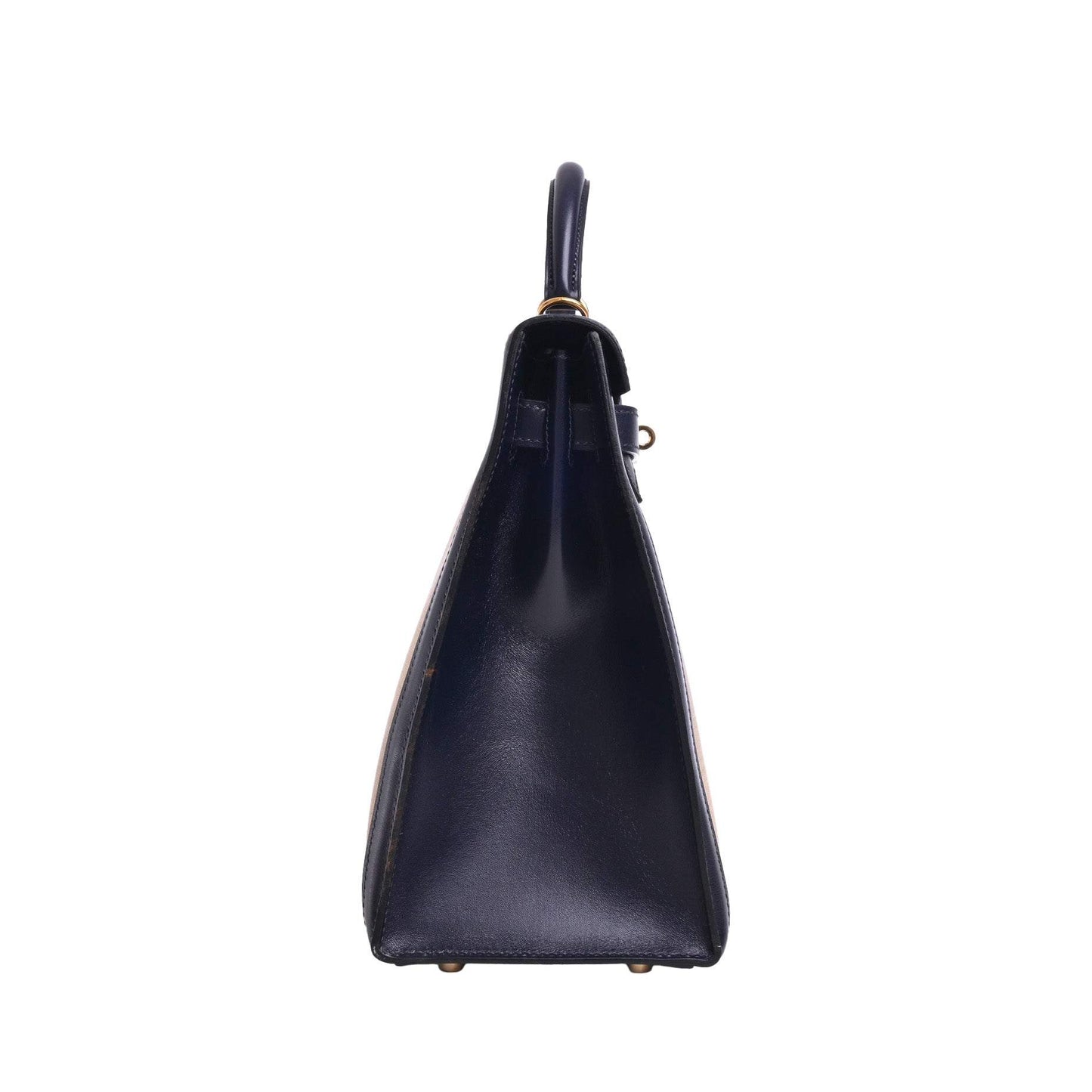 Kelly 32 Crinolan Box Calf Blue Indigo GP □J Engraved