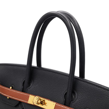 バーキン30　ヴァッシュリエージュ　ブラック　ノアゼット　GP　□K刻印