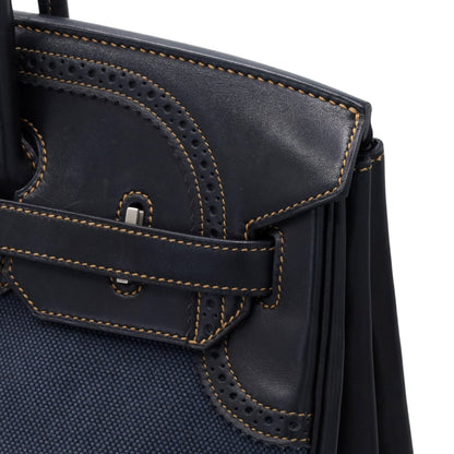 Birkin 35 Gillies Denim Fonce Blue Black SS □PStamp