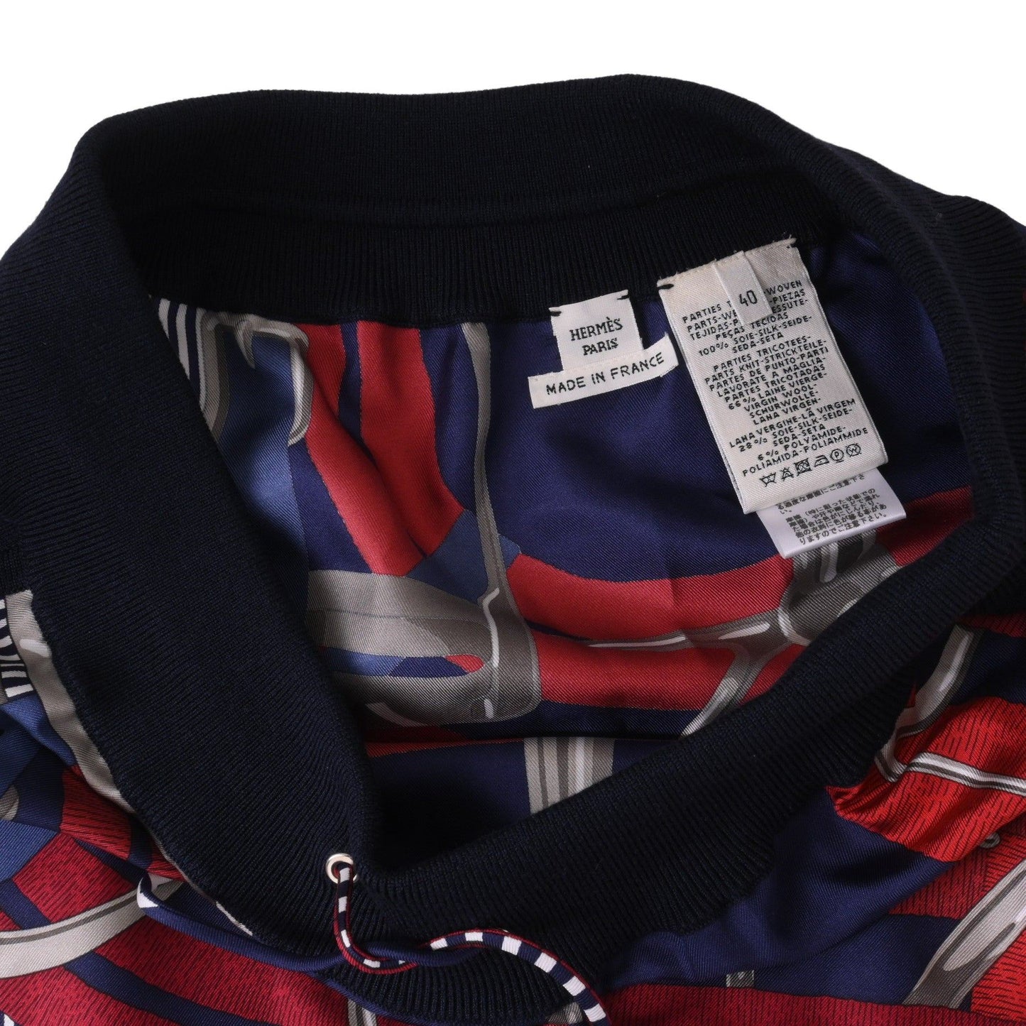 Knitted skirt, silk blend, navy, 40