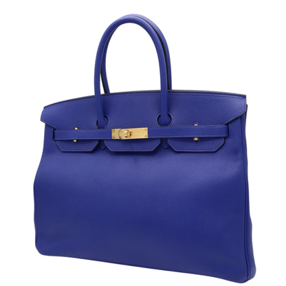 Birkin 35VeauEpsomBlue Royale GP CStamp