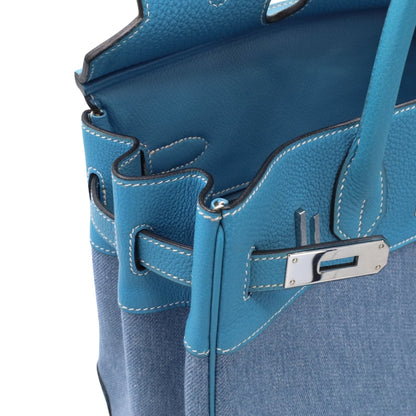 Birkin 30 Toile Jean Togo 蓝色牛仔裤 SS □F刻印