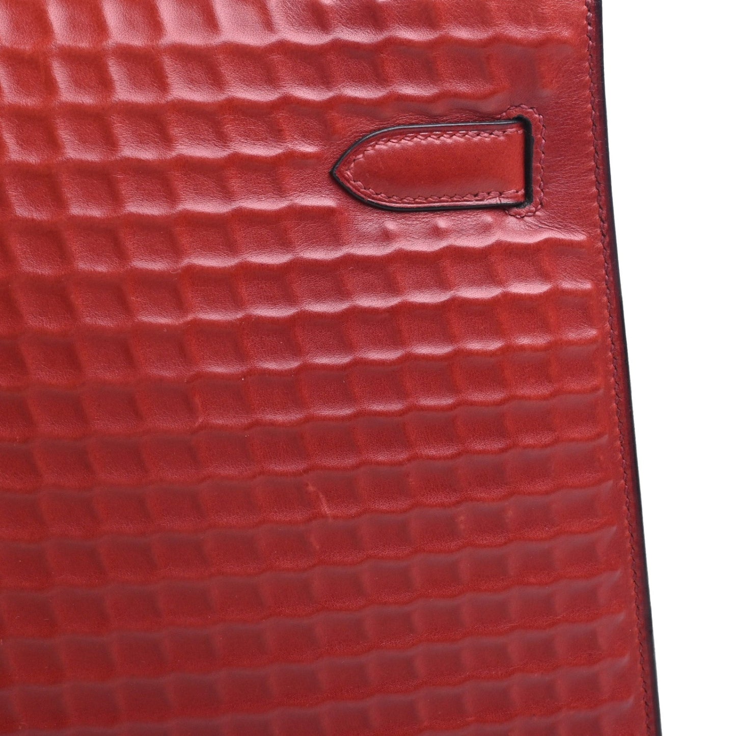 Kelly 32 Dewitch Waffle Box Calf Rouge Ash SS □G engraved