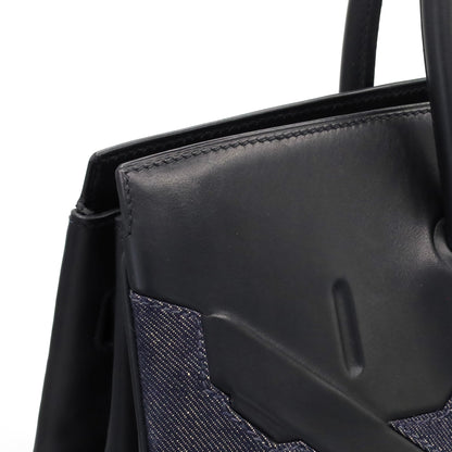 Shadow Birkin 35VeauBarenia Denim Black SS □NStamp