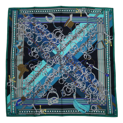 Kare90 Horse saddle and charm silk green