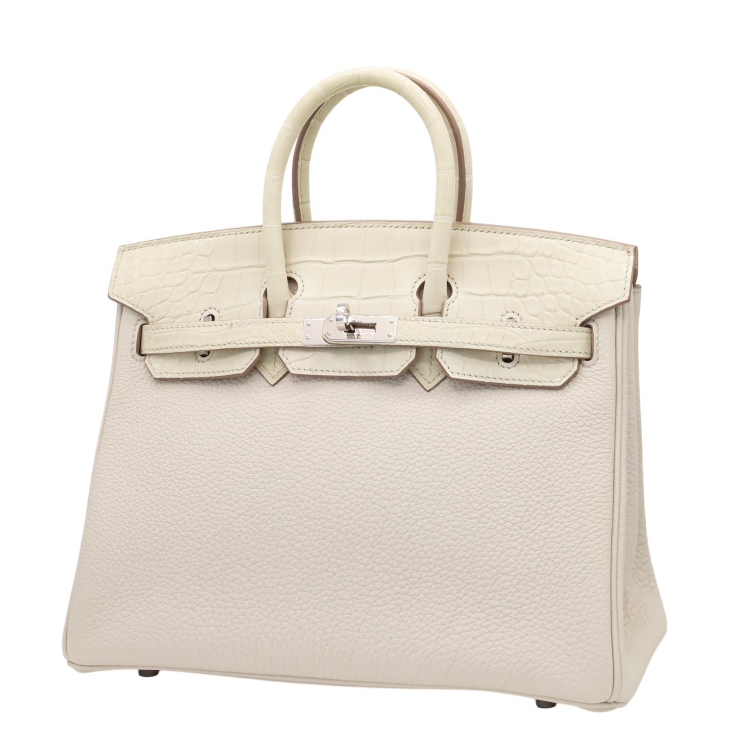 Birkin 25 Touch Alligator Matte Togo Beton SS W Engraved