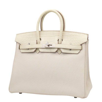 Birkin 25 Touch Alligator Matte Togo Beton SS W Engraved