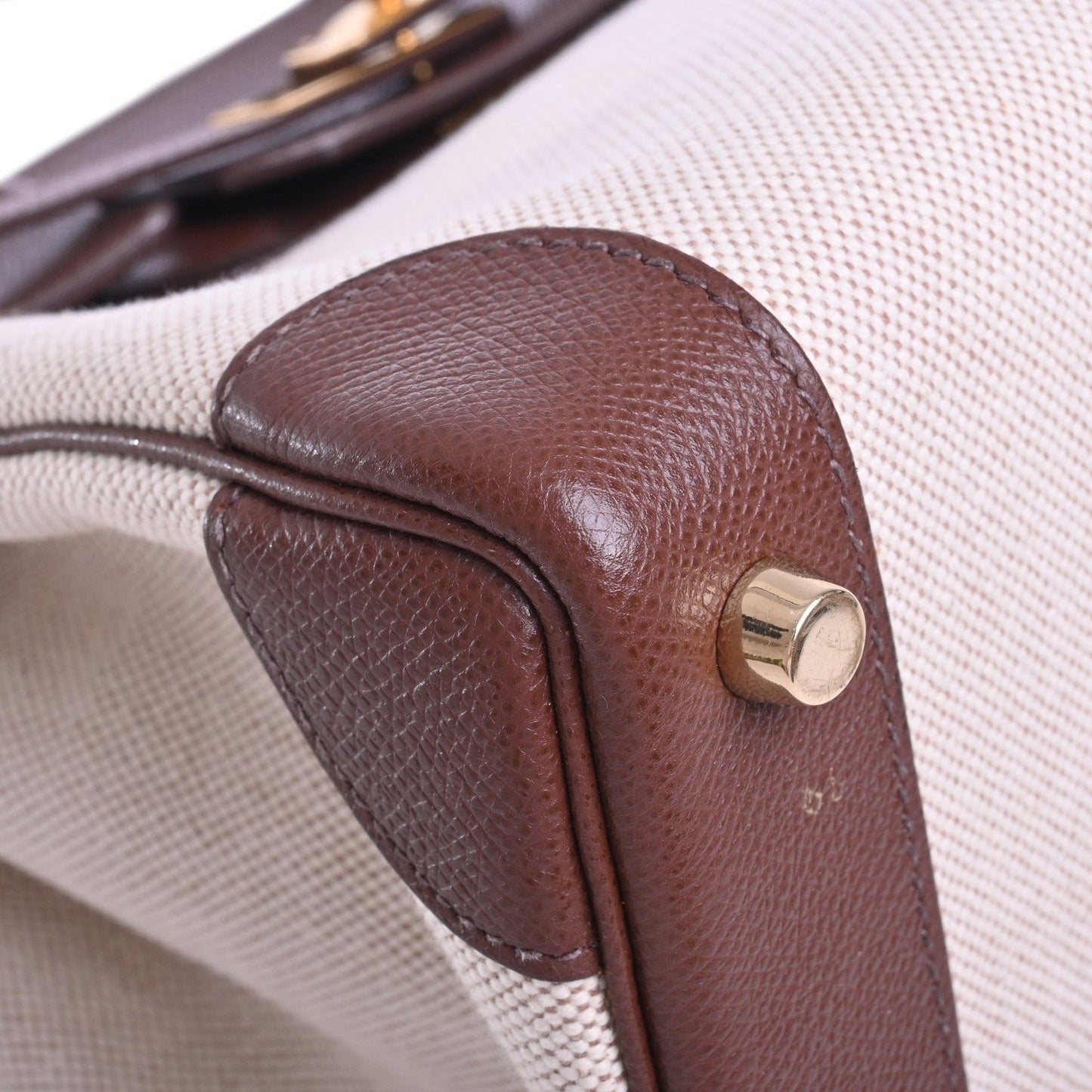 Birkin 30 Kushbell Toile Ash Brown GP □H engraved