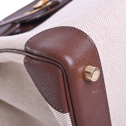 Birkin 30 Kushbell Toile Ash Brown GP □H engraved