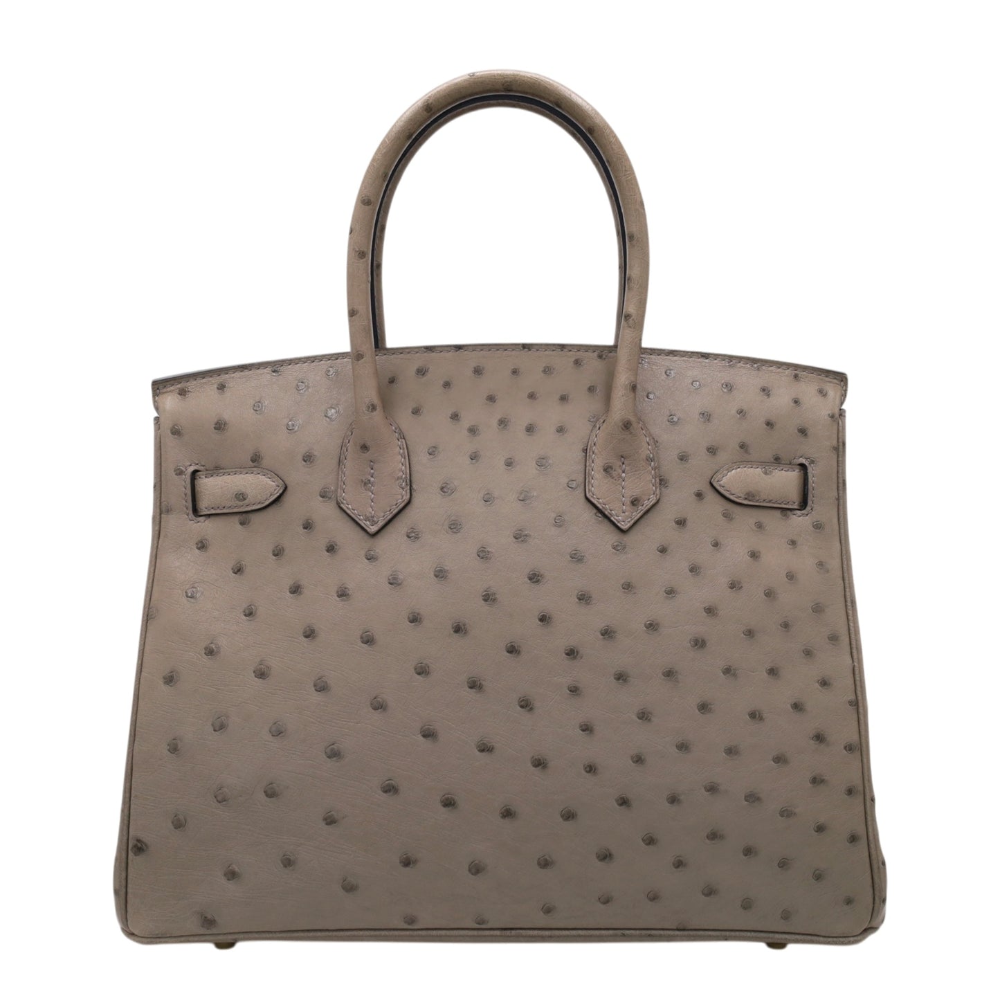 バーキン30　オーストリッチ　ムース　GP　□R刻印