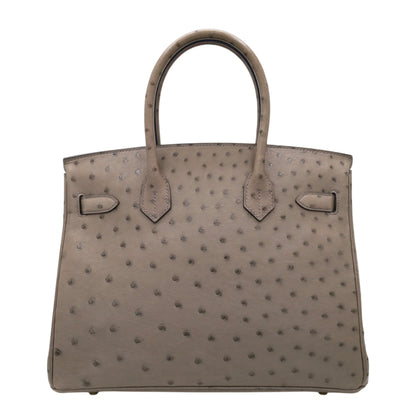 バーキン30　オーストリッチ　ムース　GP　□R刻印