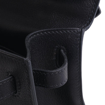 Pochette Kelly Evergrain Black SS □I engraved