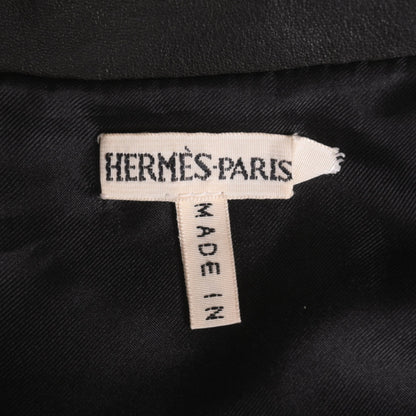 シャツジャケット　ラム　ブラック　36