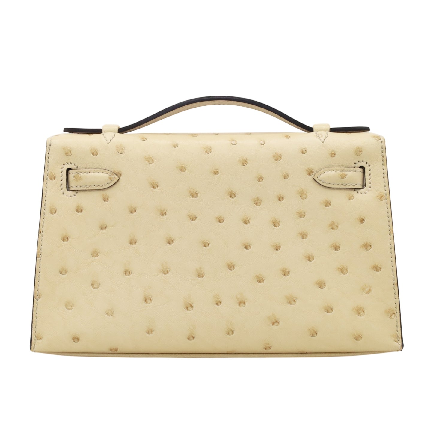 ポシェットケリー　オーストリッチ　ヴァニラ　GP　X刻印