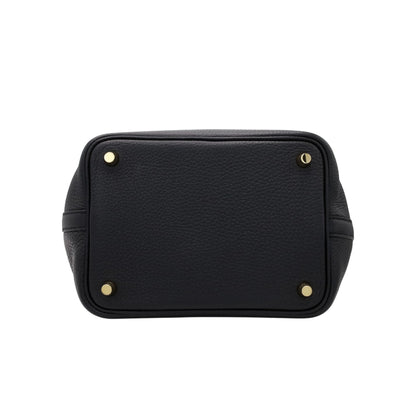 Picotin Lock PM Touch Torillon Clemence Alligator Black GP W Engraved