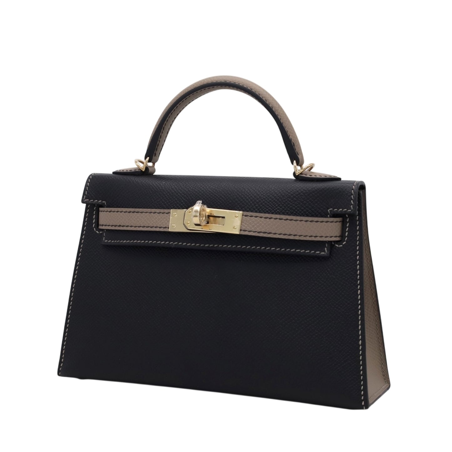 迷你凯莉包 2 个人订单 Vaux Epson 黑色 Griasphalt 香槟金色五金件 W 雕刻