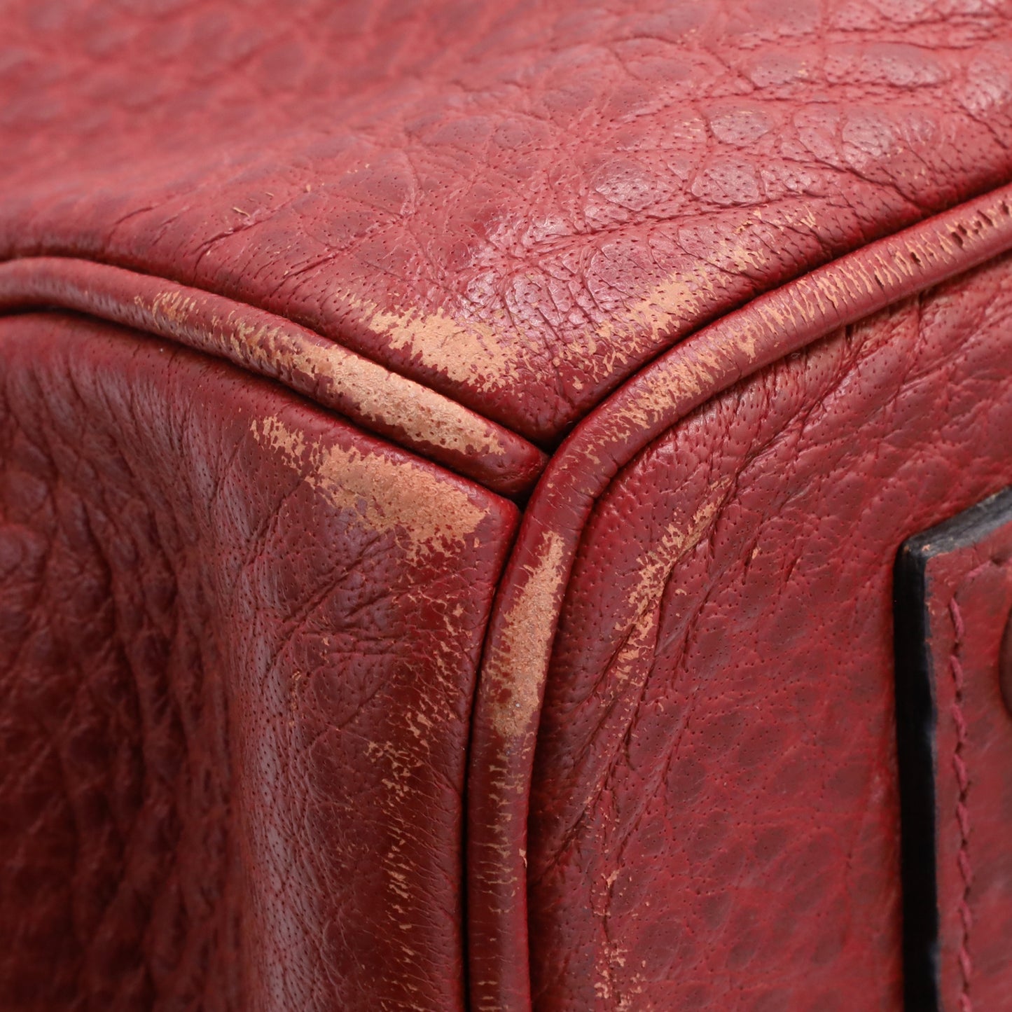Birkin 45 Long Shoulder Buffle Skipper Rouge Ash SS □DStamp