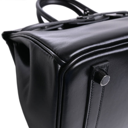 Birkin 30 Saw Black Box Calf □N Engraved