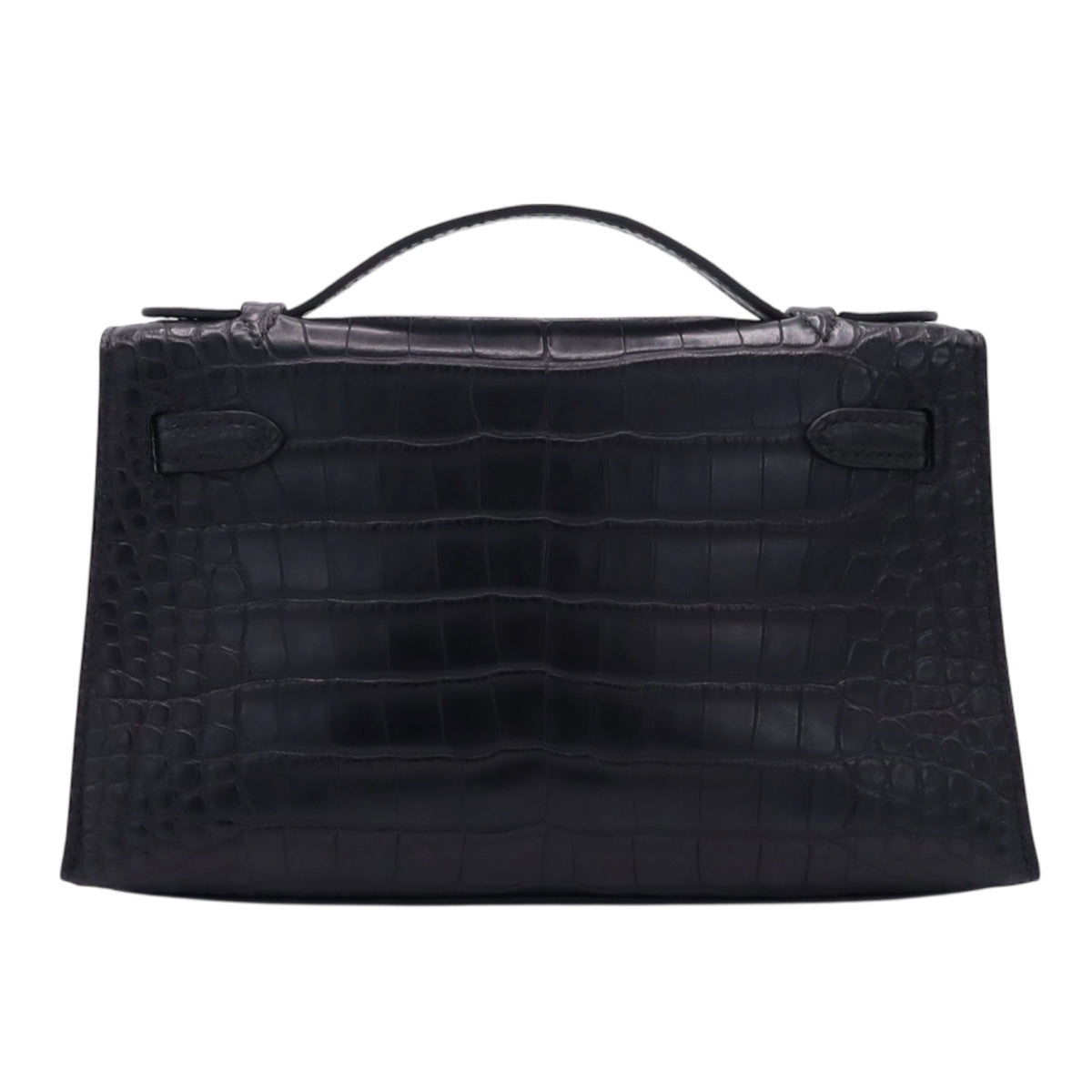 Pochette Kelly Alligator Matte Black SS WStamp