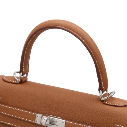 Kelly 25 Togo Gold SS W engraved