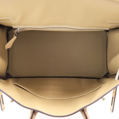 バーキン25　トリコロール　ヴォーエプソン　トレンチ　クレ　エトゥープ　SS　K刻印