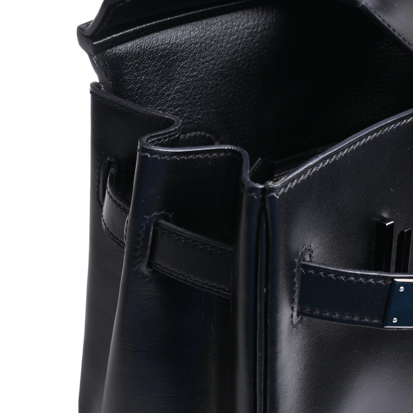 Birkin 30 Saw Black Box Calf □N Engraved