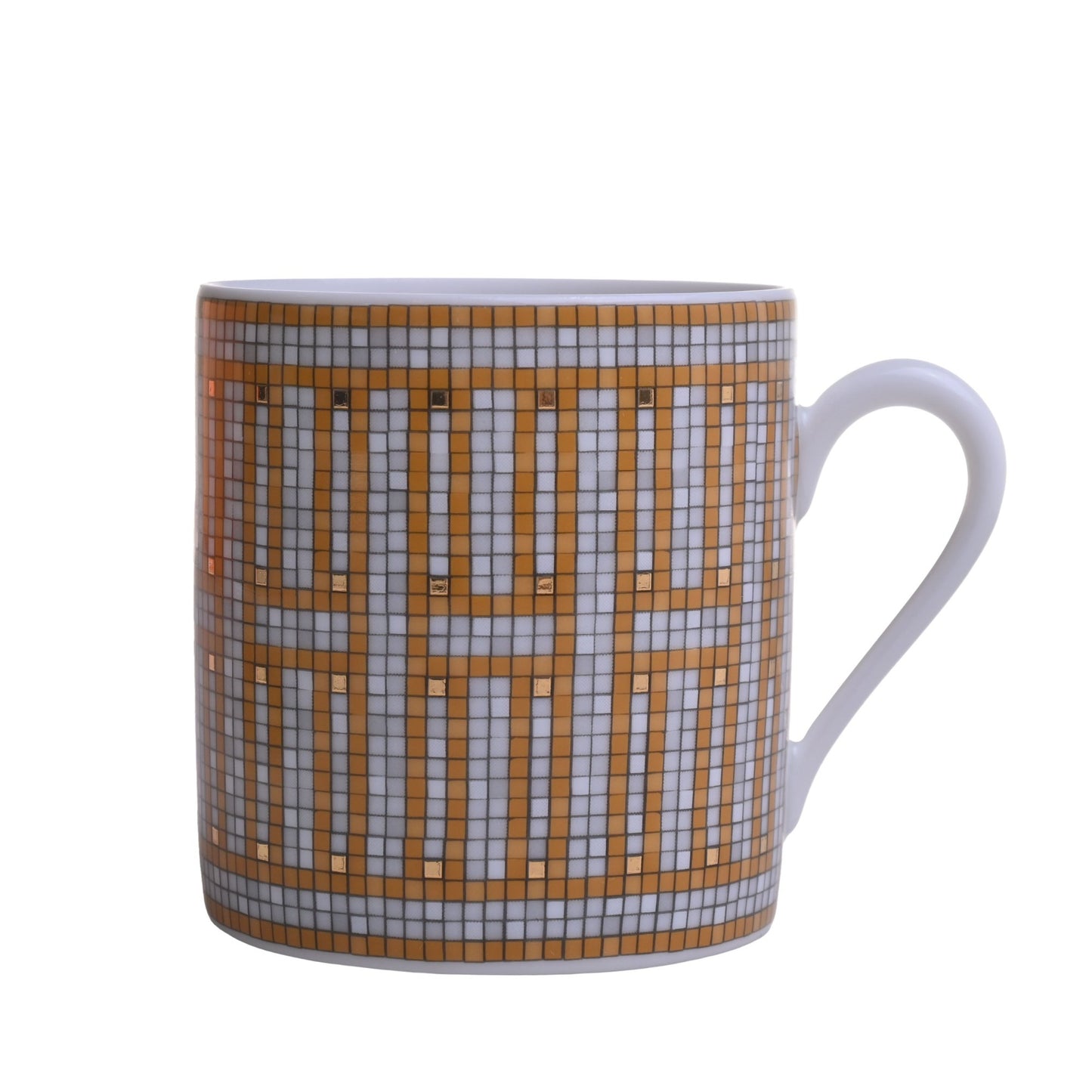 モザイク24　ヴァンキャトル　コーヒーカップ＆ソーサ―　ペア　ゴールド