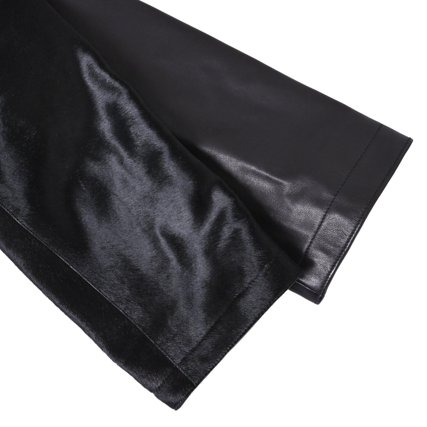 トレンチコート　トロイカ　カーフ　ブラック　44