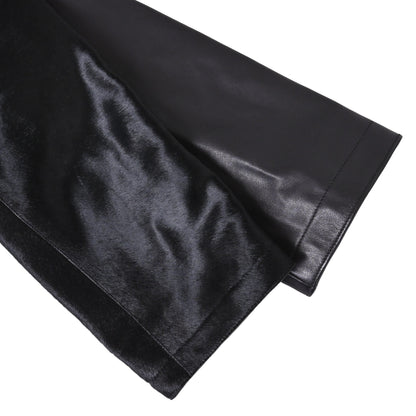 トレンチコート　トロイカ　カーフ　ブラック　44